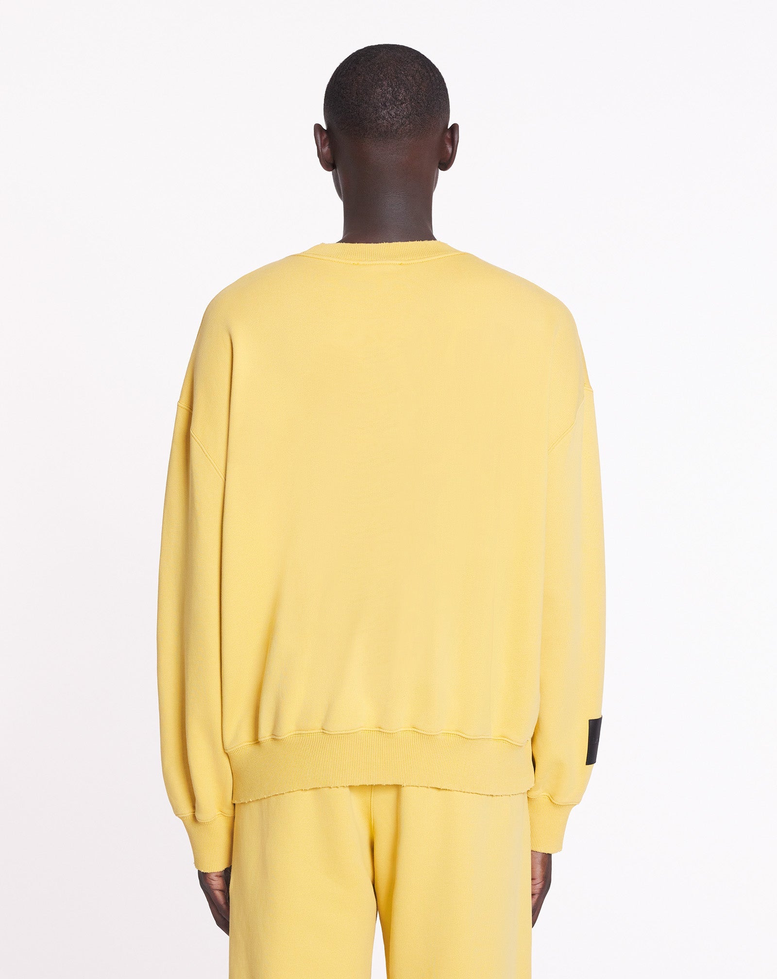 LANVIN UNISEX'S YELLOW PRINTED COTTON SWEATSHIRT