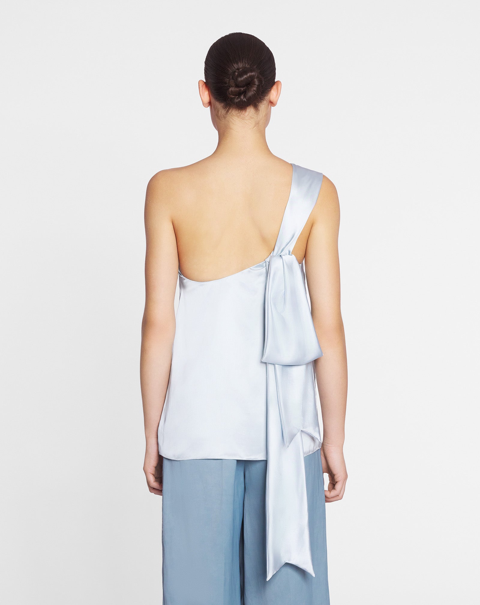 LANVIN WOMEN'S AZUR ASYMMETRIC TOP WITH RIBBON DETAIL