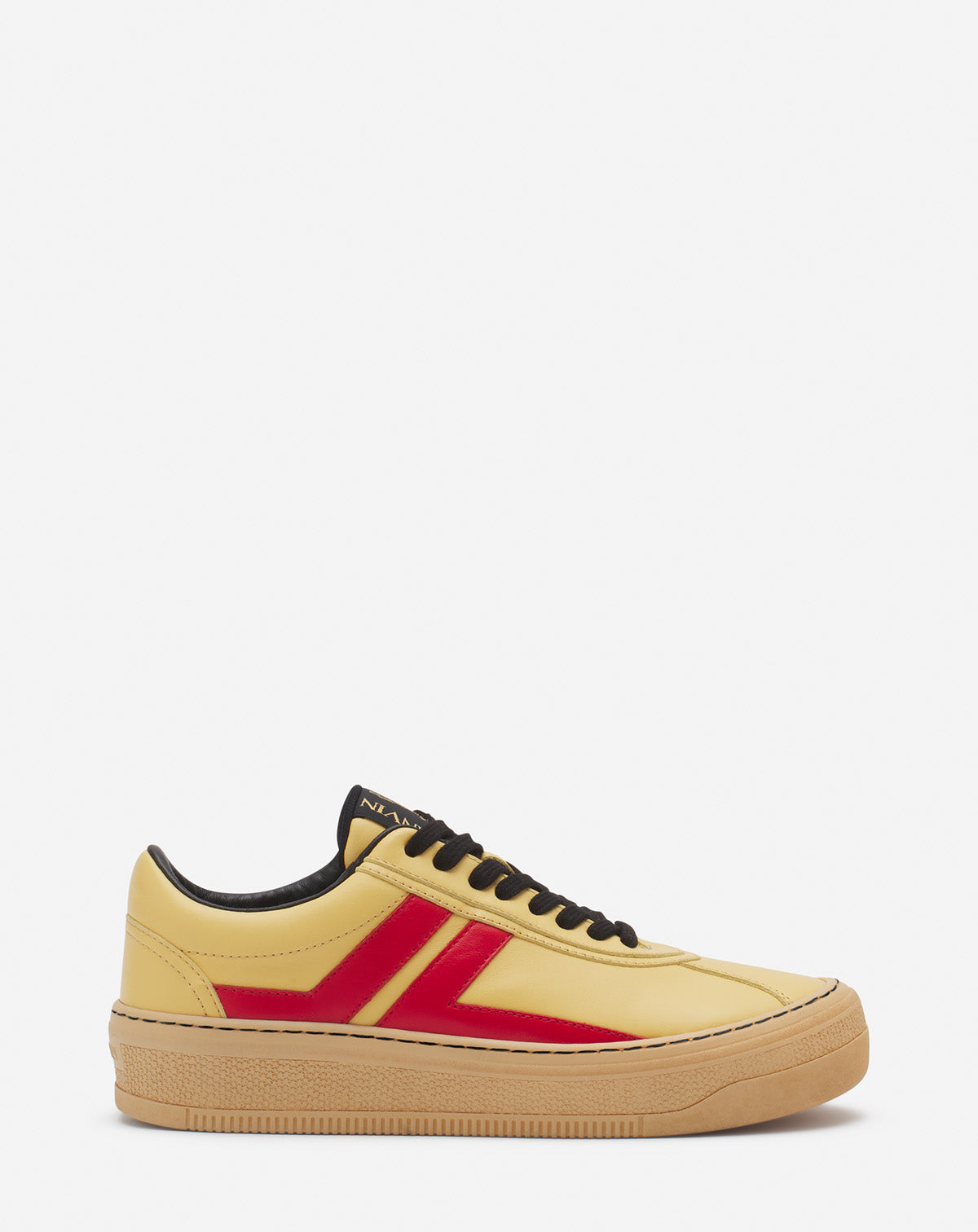 LANVIN WOMEN'S YELLOW RED LEATHER SNEAKERS