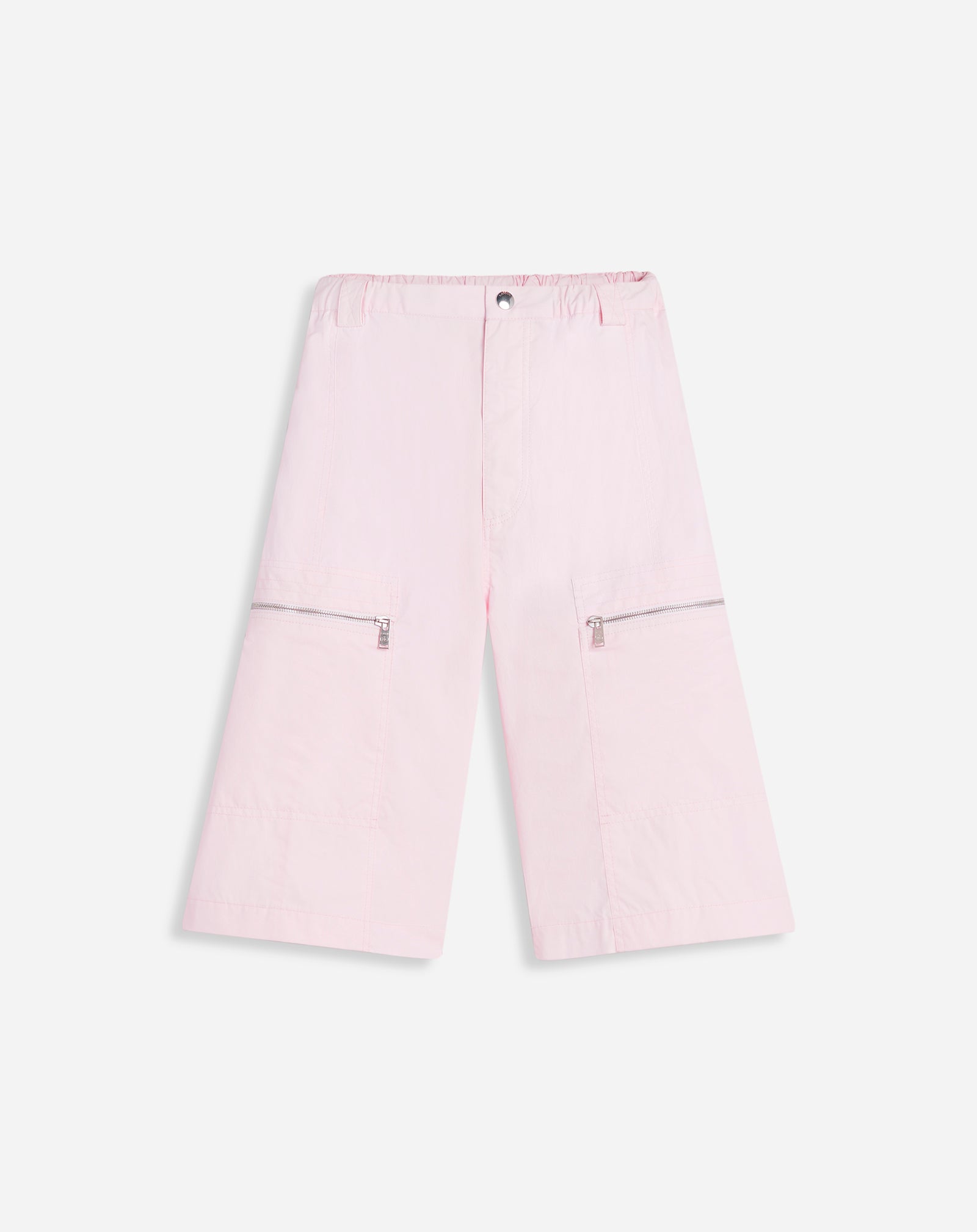 LANVIN MEN'S ROSÉ PARACHUTE SHORTS WITH ZIPPERS