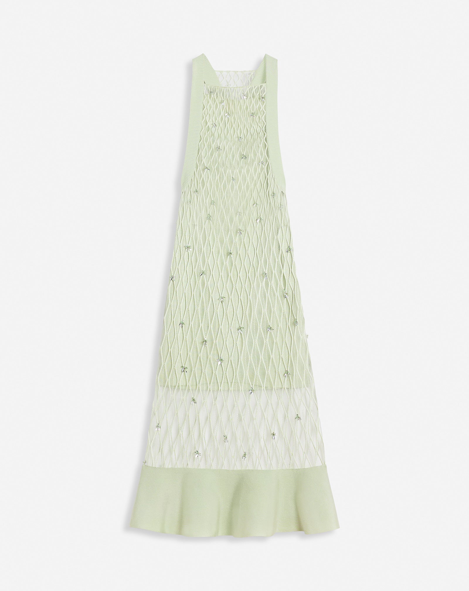 LANVIN WOMEN'S AMANDE EMBROIDERED CAGE KNIT DRESS