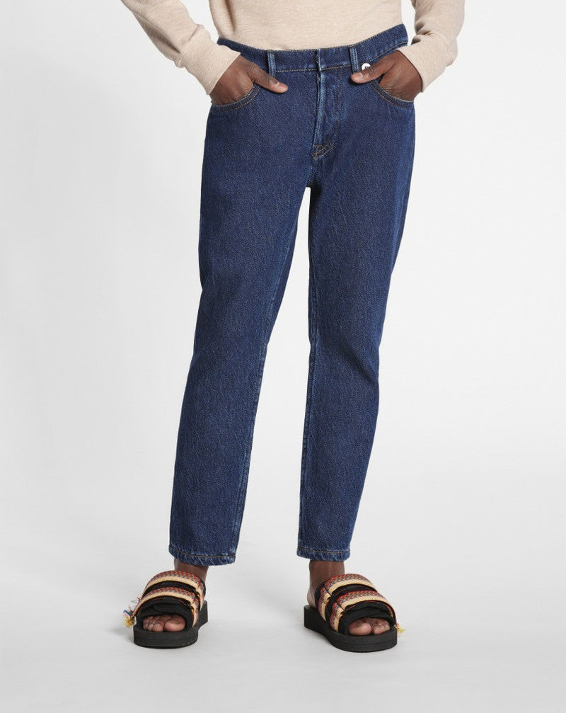 LANVIN MEN'S BLUE DENIM REGULAR TROUSERS
