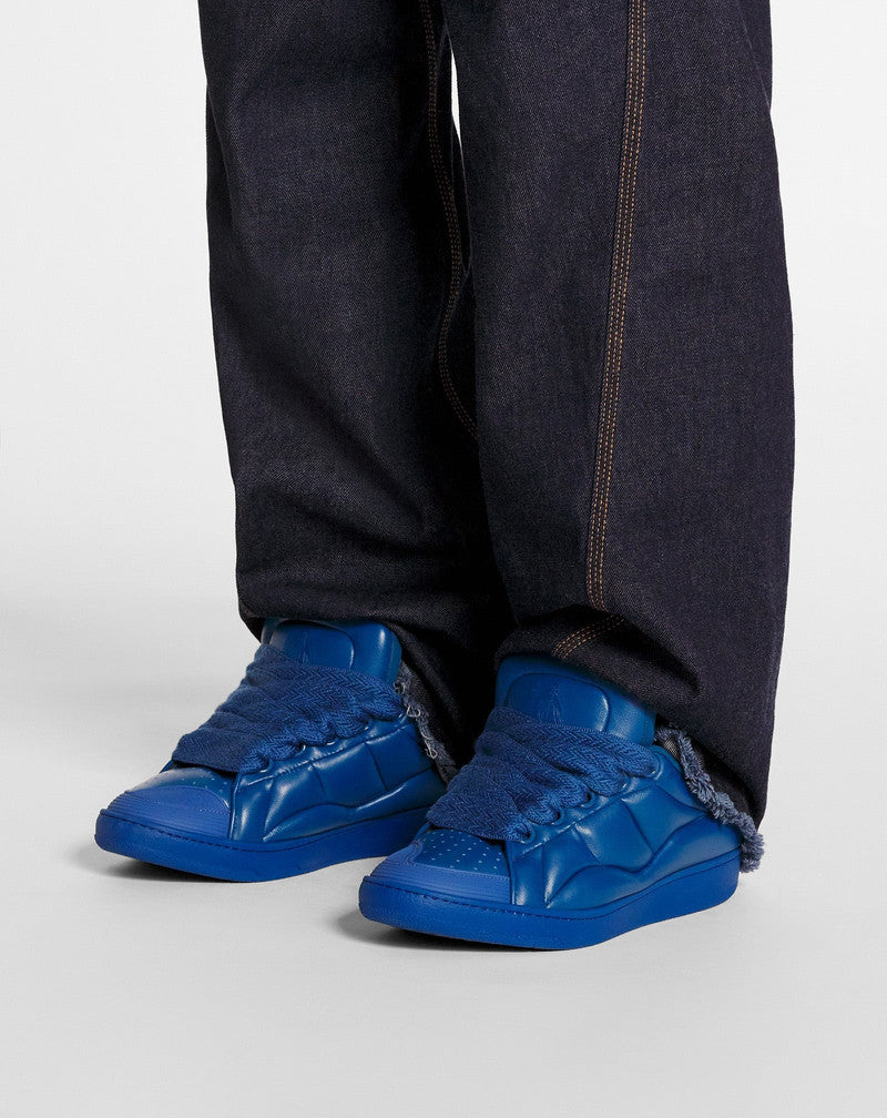 LANVIN MEN'S BLUE LOW-TOP SNEAKERS