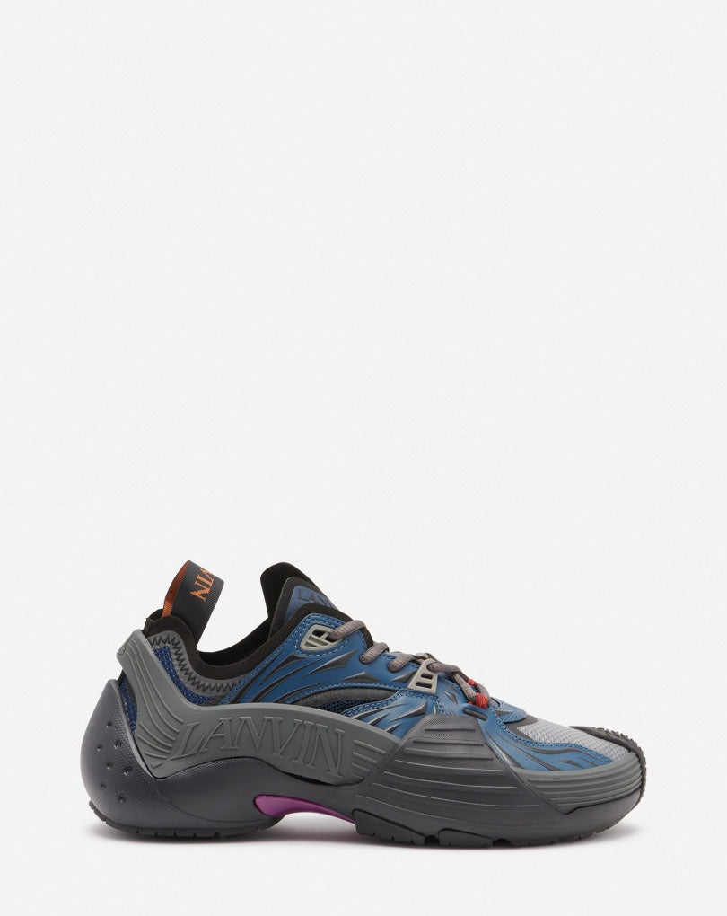 LANVIN MEN'S BLUE LOW-TOP SNEAKERS