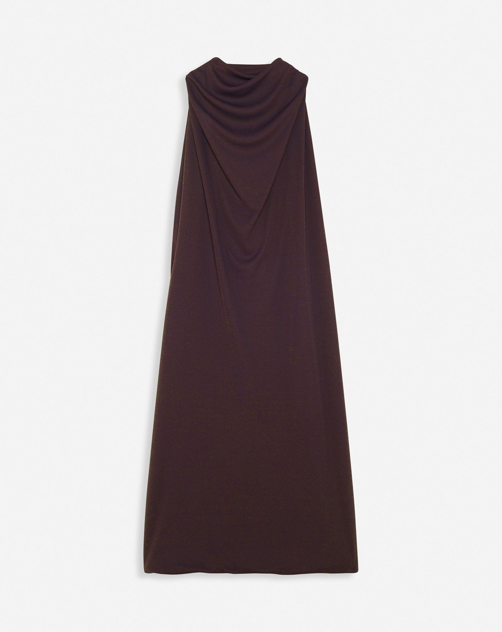 LANVIN WOMEN'S DARK BROWN TWISTED BACK DRESS