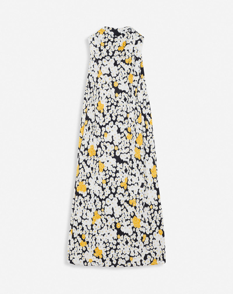 LANVIN WOMEN'S FLORAL KNEE-LENGTH TWISTED BACK DRESS