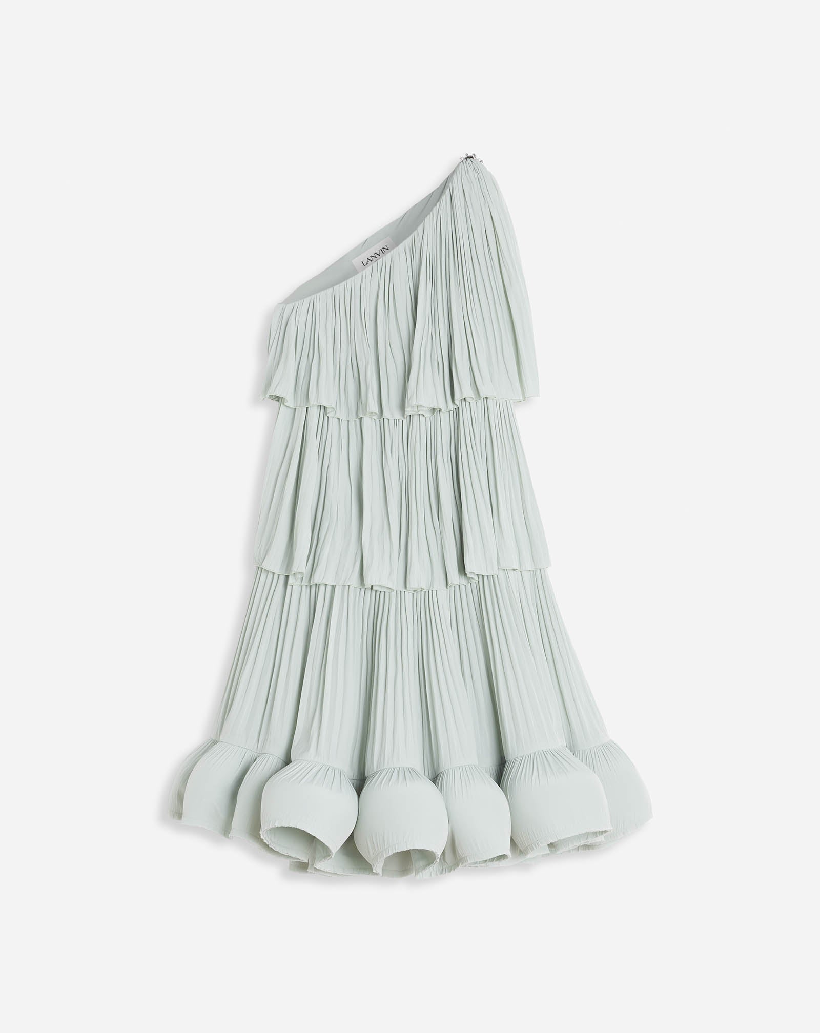 LANVIN WOMEN'S SAGE ASYMMETRIC RUFFLED LAYERED DRESS