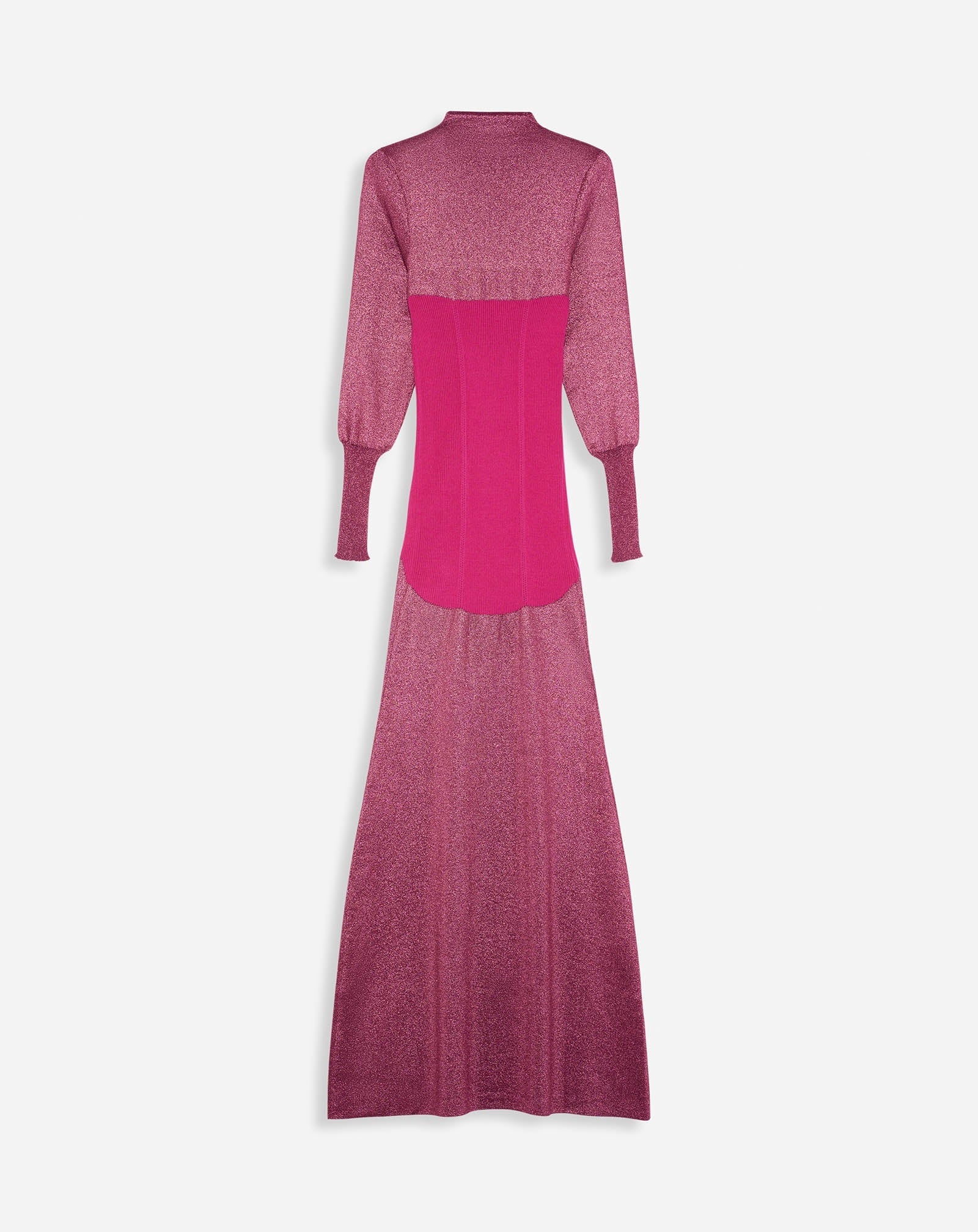 LANVIN WOMEN'S FUCHSIA FINE RIB MIDI DRESS