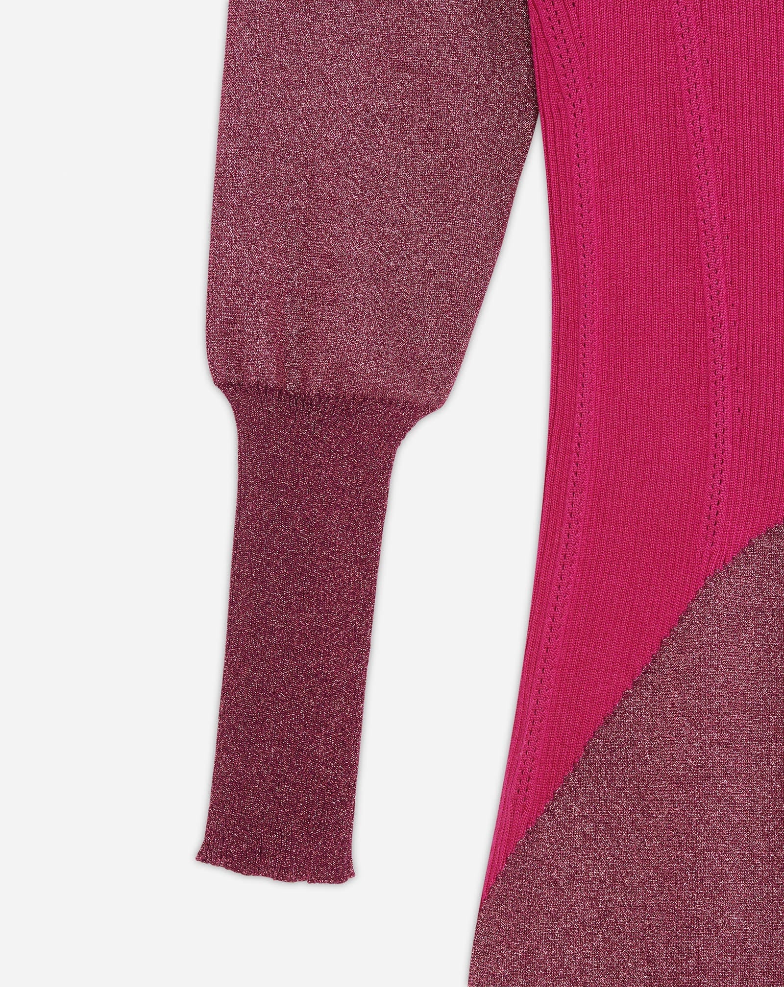 LANVIN WOMEN'S FUCHSIA FINE RIB MIDI DRESS