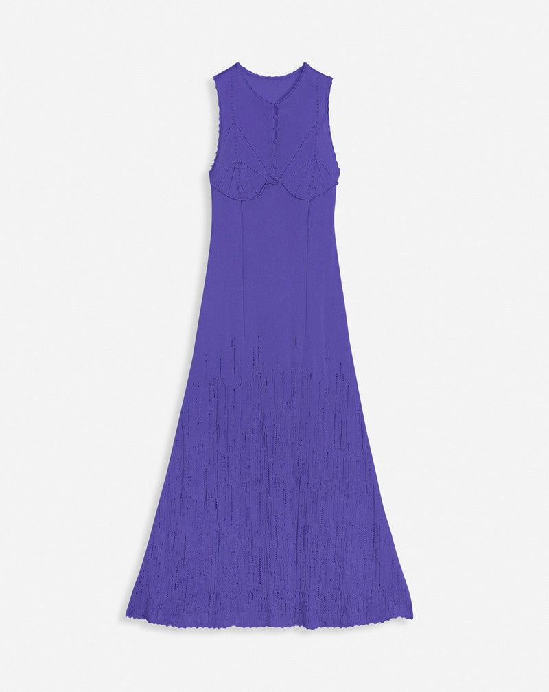 LANVIN WOMEN'S BLEUET SLEEVELESS MIDI DRESS