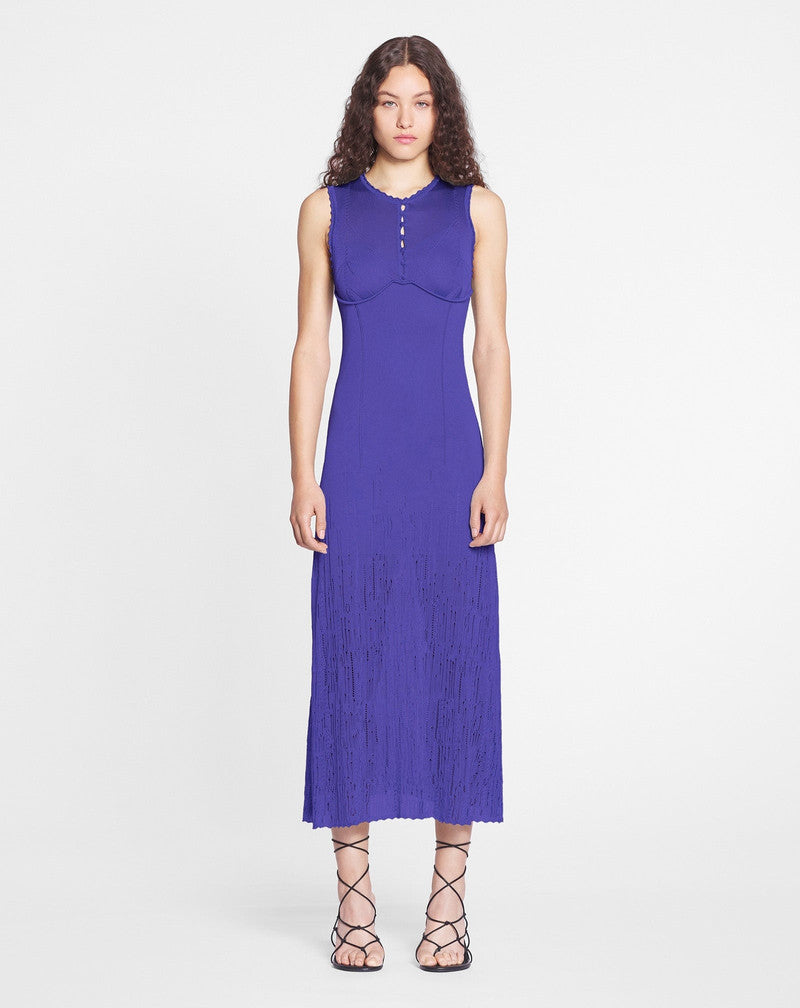 LANVIN WOMEN'S BLEUET SLEEVELESS MIDI DRESS