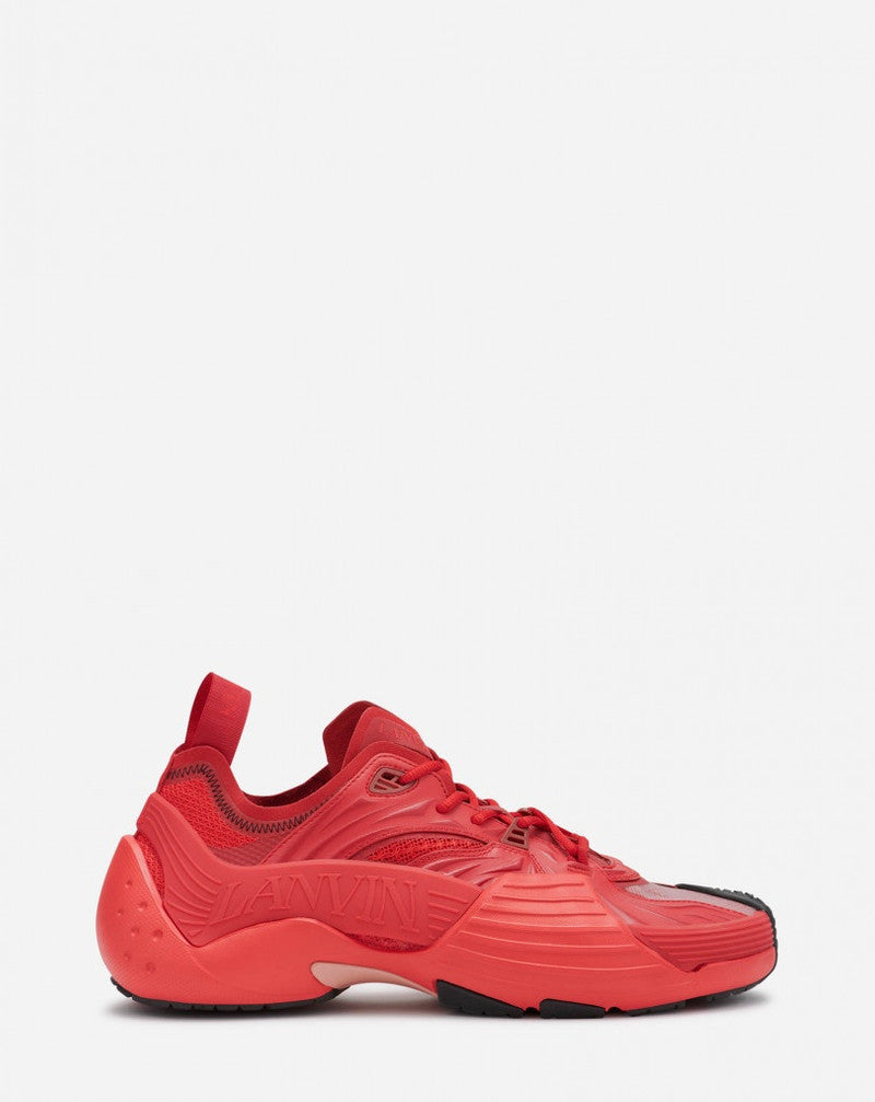 LANVIN MEN'S RED LOW-TOP SNEAKERS