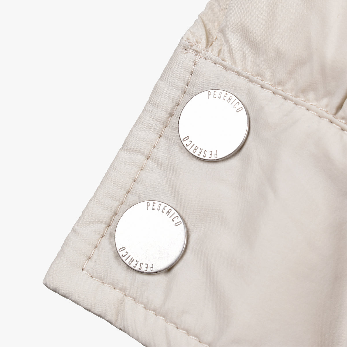 PESERICO MEN'S BEIGE QUILTED PUFFER BOMBER JACKET