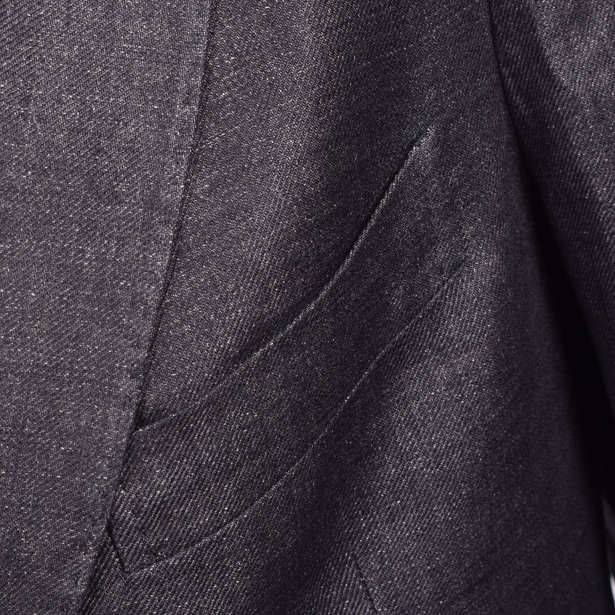 PESERICO MEN'S DARK NAVY LINEN THREE-BUTTON BLAZER