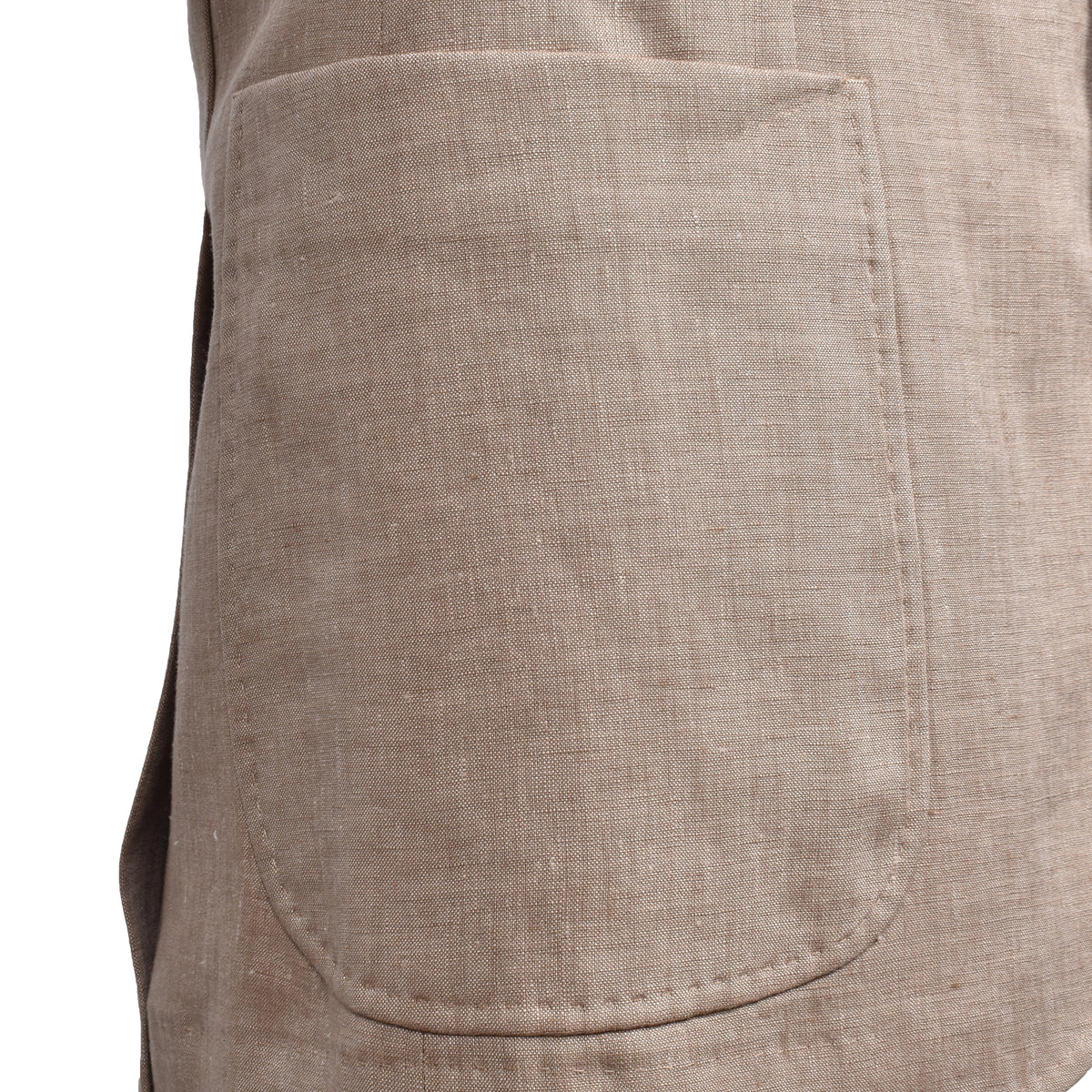 PESERICO MEN'S BEIGE LINEN THREE-BUTTON BLAZER