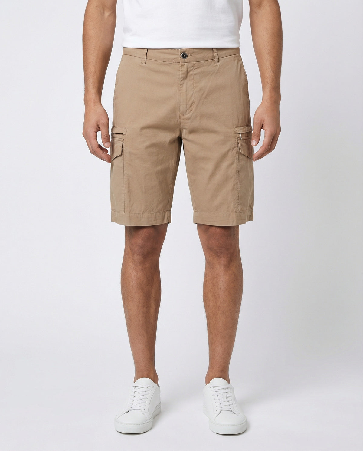 PESERICO MEN'S SAND CARGO TAILORED SHORTS