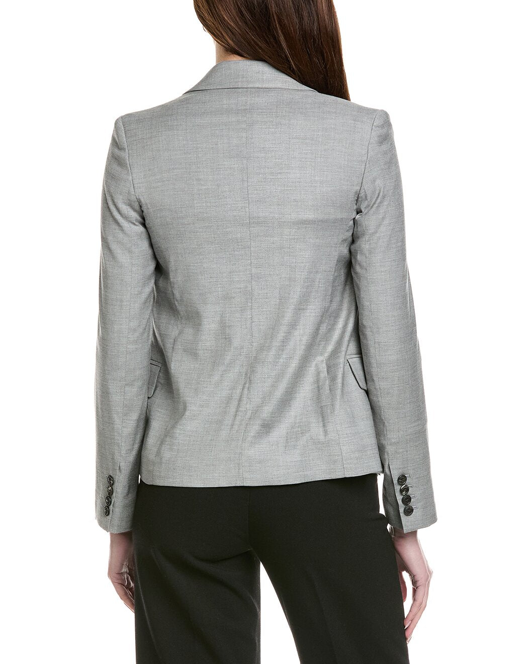 ELEVENTY WOMEN'S LIGHT GREY DOUBLE BREASTED BLAZER