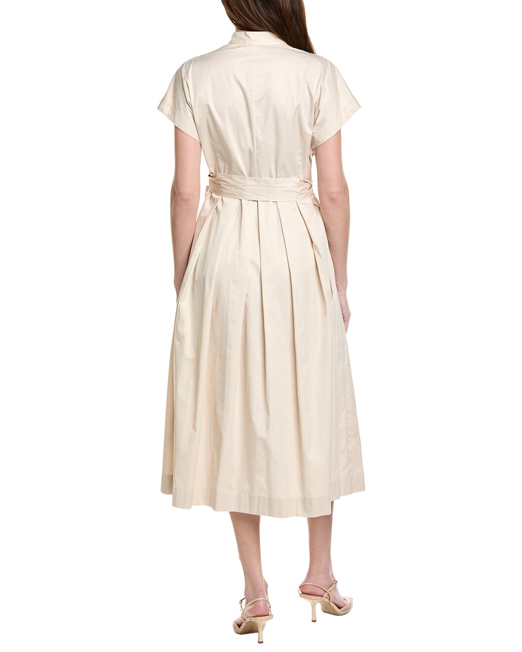 ELEVENTY WOMEN'S WHITE BELTED CHEMISIER DRESS