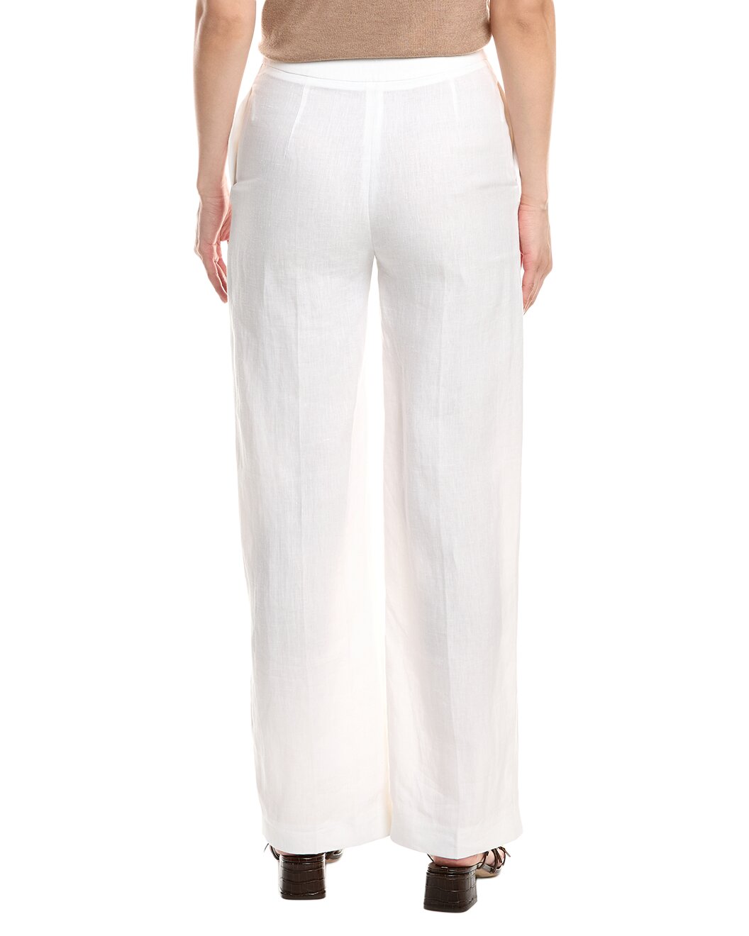 ELEVENTY WOMEN'S WHITE DROP-CROTCH TROUSERS