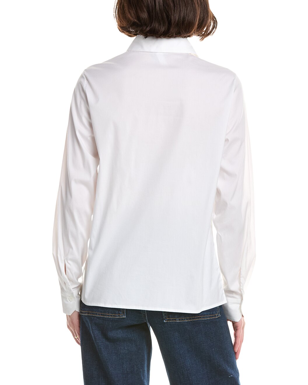 ELEVENTY WOMEN'S WHITE CLASSIC BUTTON-UP SHIRT