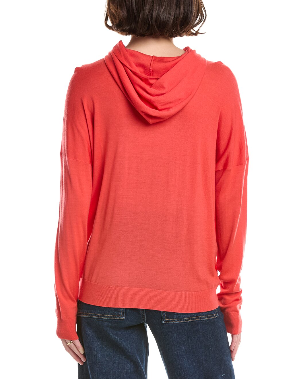 ELEVENTY WOMEN'S CORAL KNIT HOODED SWEATER