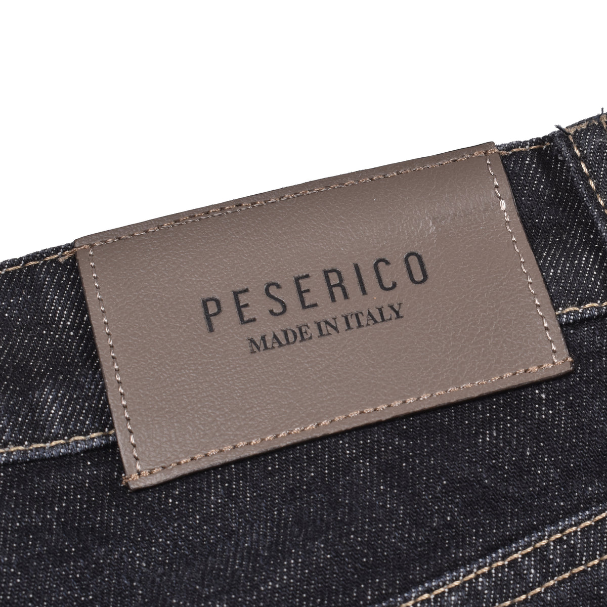 PESERICO MEN'S BLACK DENIM FIVE-POCKET JEANS