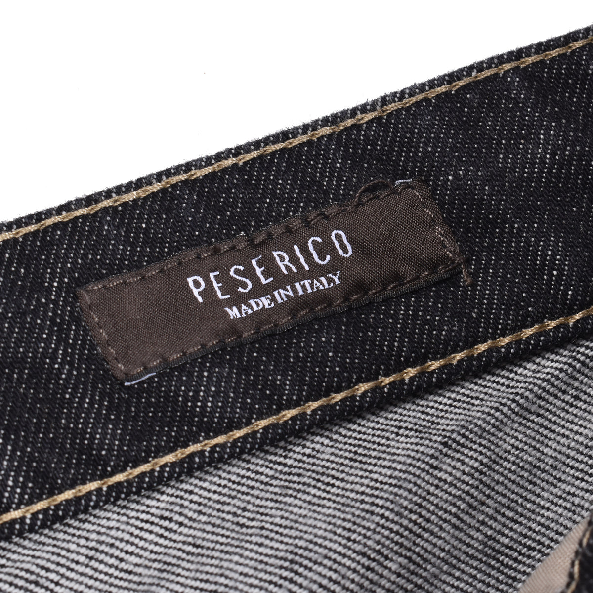 PESERICO MEN'S BLACK DENIM FIVE-POCKET JEANS