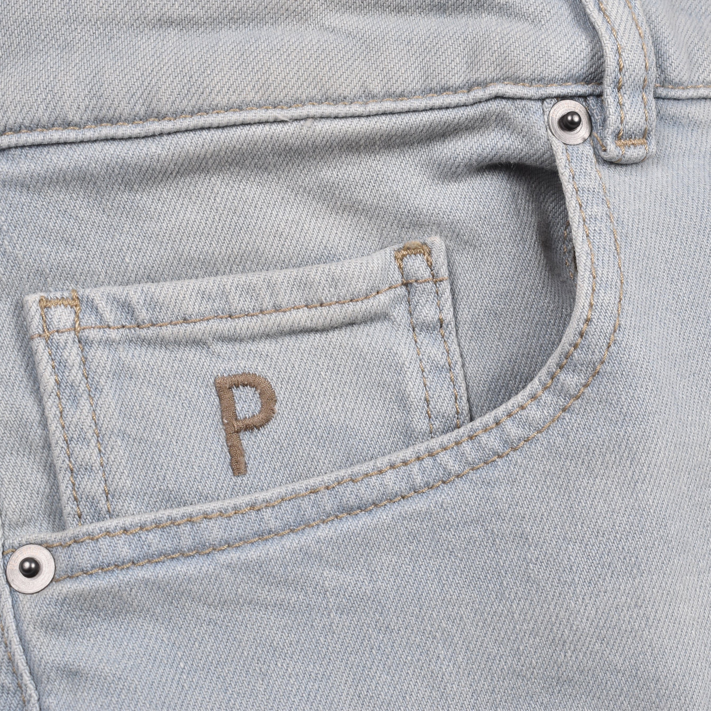 PESERICO MEN'S LIGHT BLUE DENIM JEANS