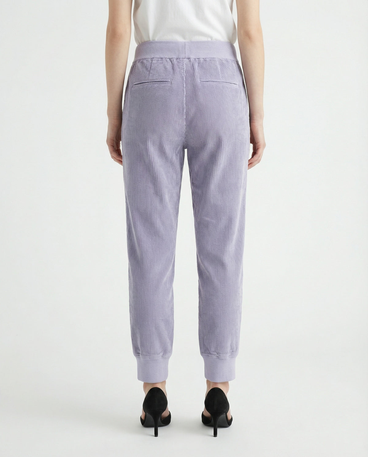 PESERICO WOMEN'S LIGHT BLUE CORDUROY JOGGER TROUSERS