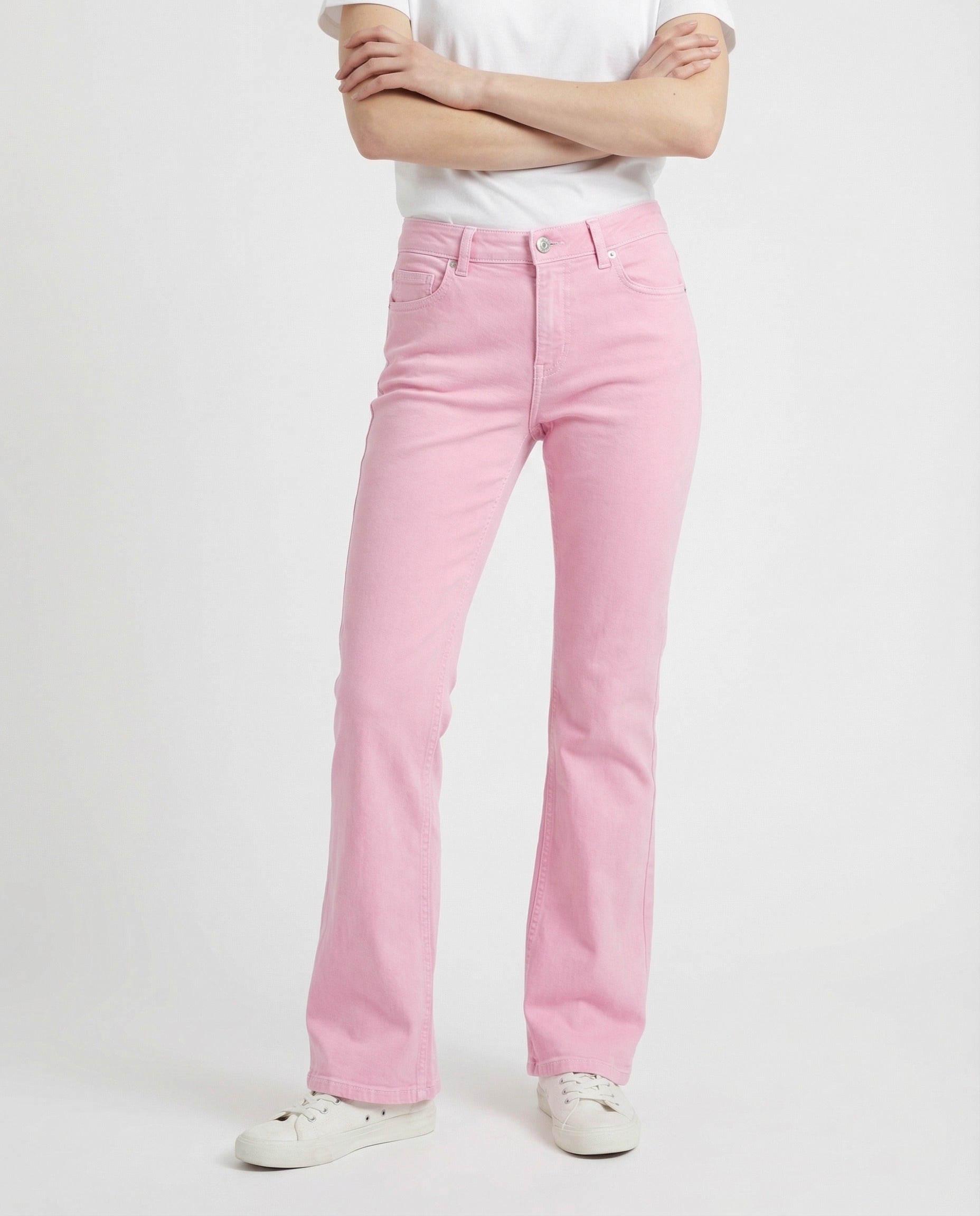 MARNI WOMEN'S SALMON COTTON FLARED DENIM JEANS