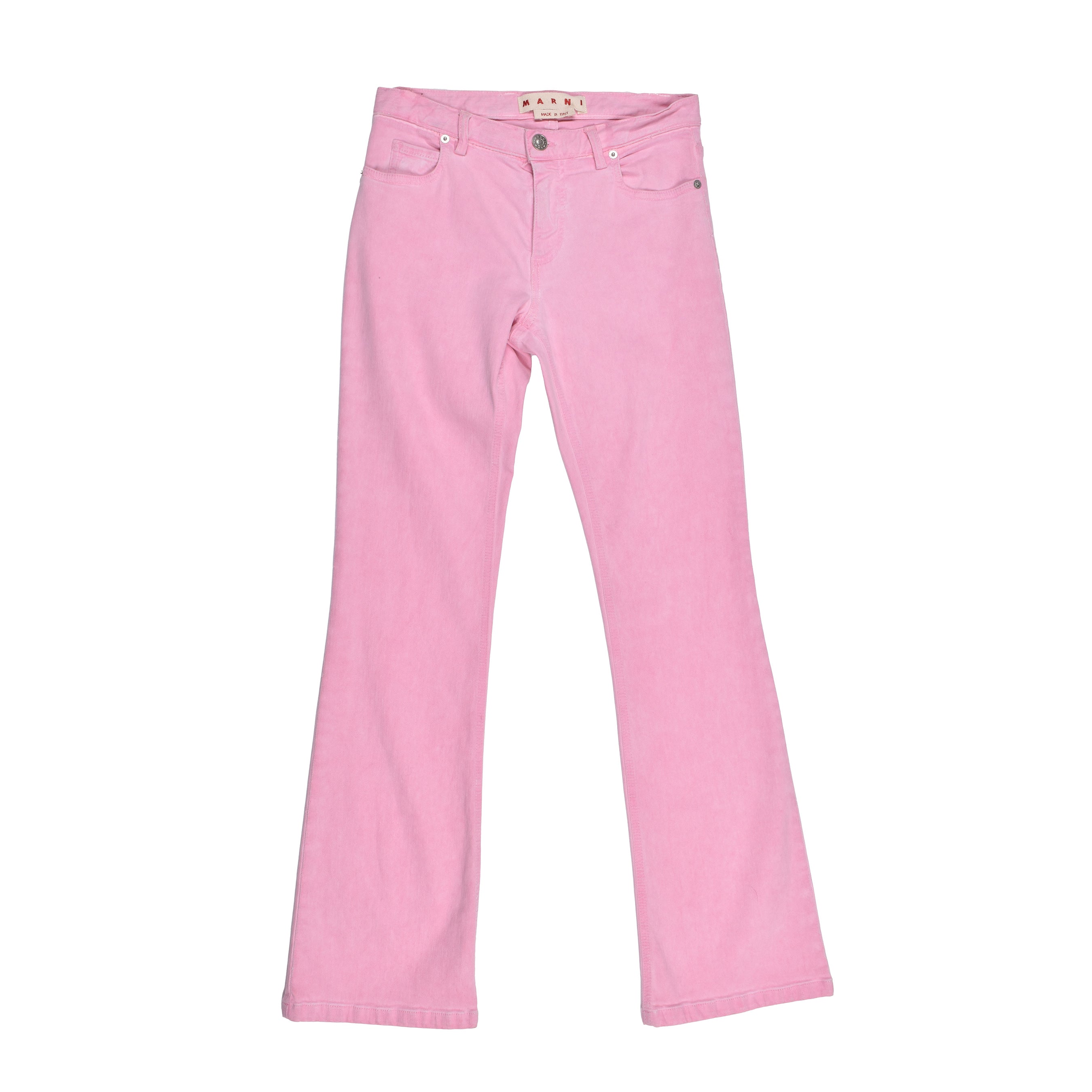 MARNI WOMEN'S SALMON COTTON FLARED DENIM JEANS