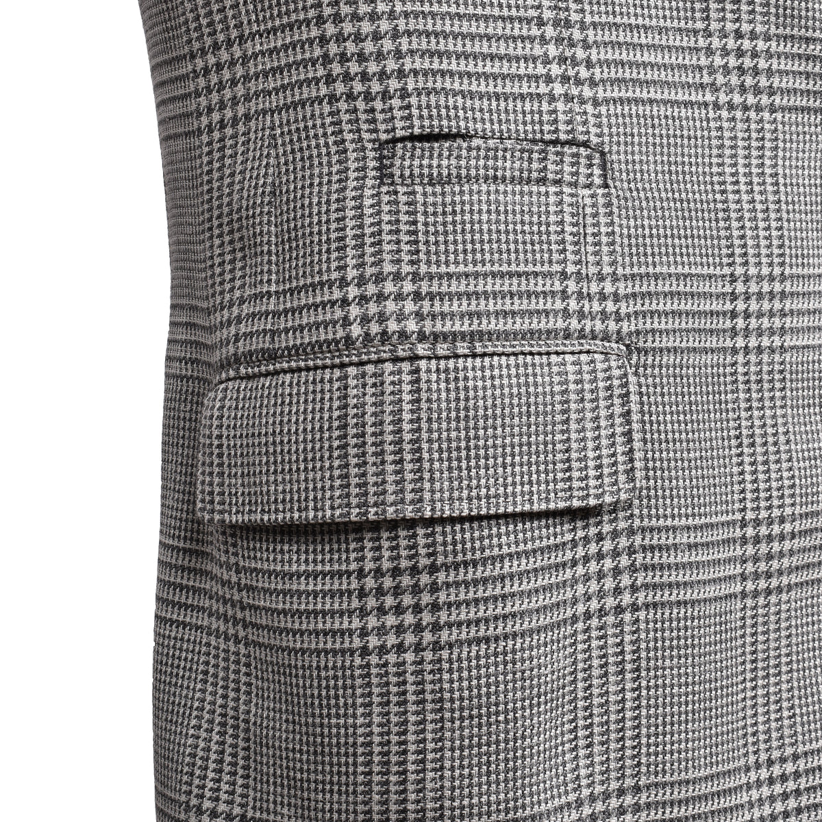 BRUNELLO CUCINELLI MEN'S GREY WOOL BLEND BLAZER