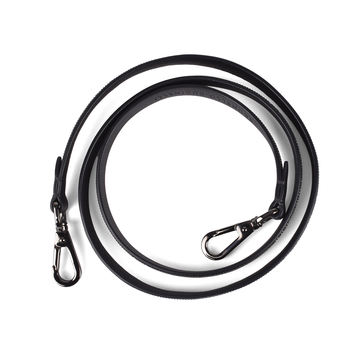 BRUNELLO CUCINELLI WOMEN'S ULTRABLACK LEATHER SHOULDER STRAP ACCESSORY