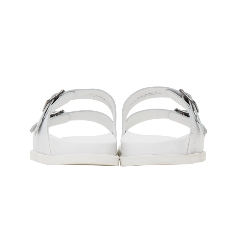 Mens | BOSS Cliff Logo Buckle Sandal White