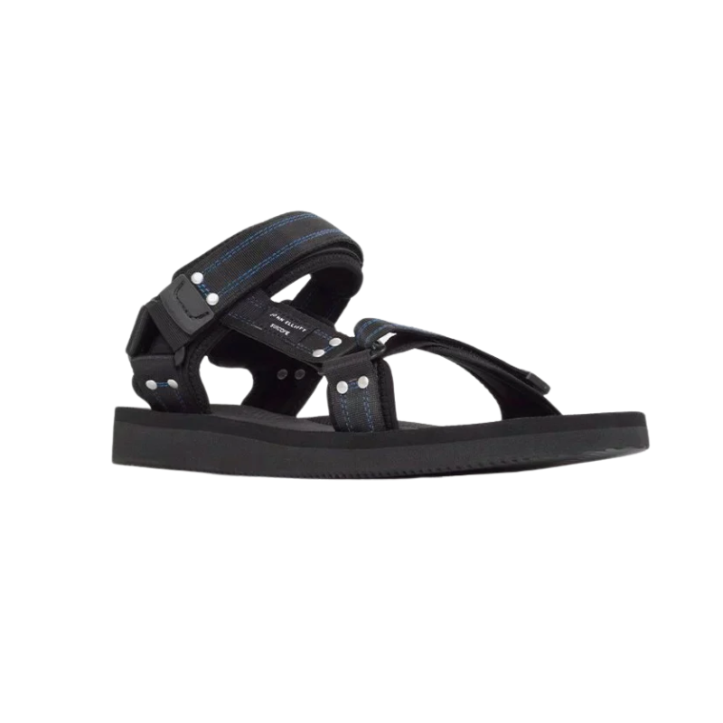 Mens | Suicoke x John Elliott KIPA-Cab Nylon Strap Sandal Black