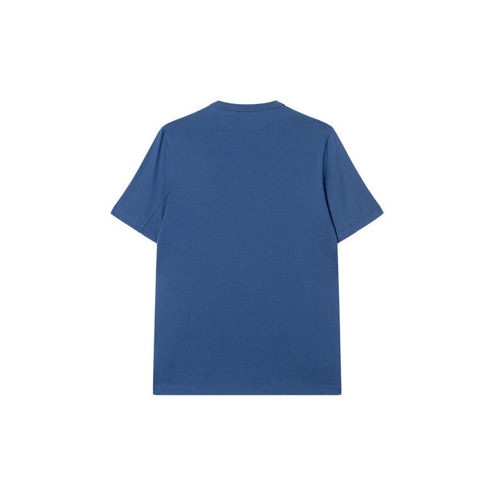 BRUNELLO CUCINELLI MEN'S BLUE COTTON CREW NECK T-SHIRT