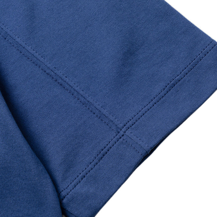 BRUNELLO CUCINELLI MEN'S BLUE COTTON CREW NECK T-SHIRT