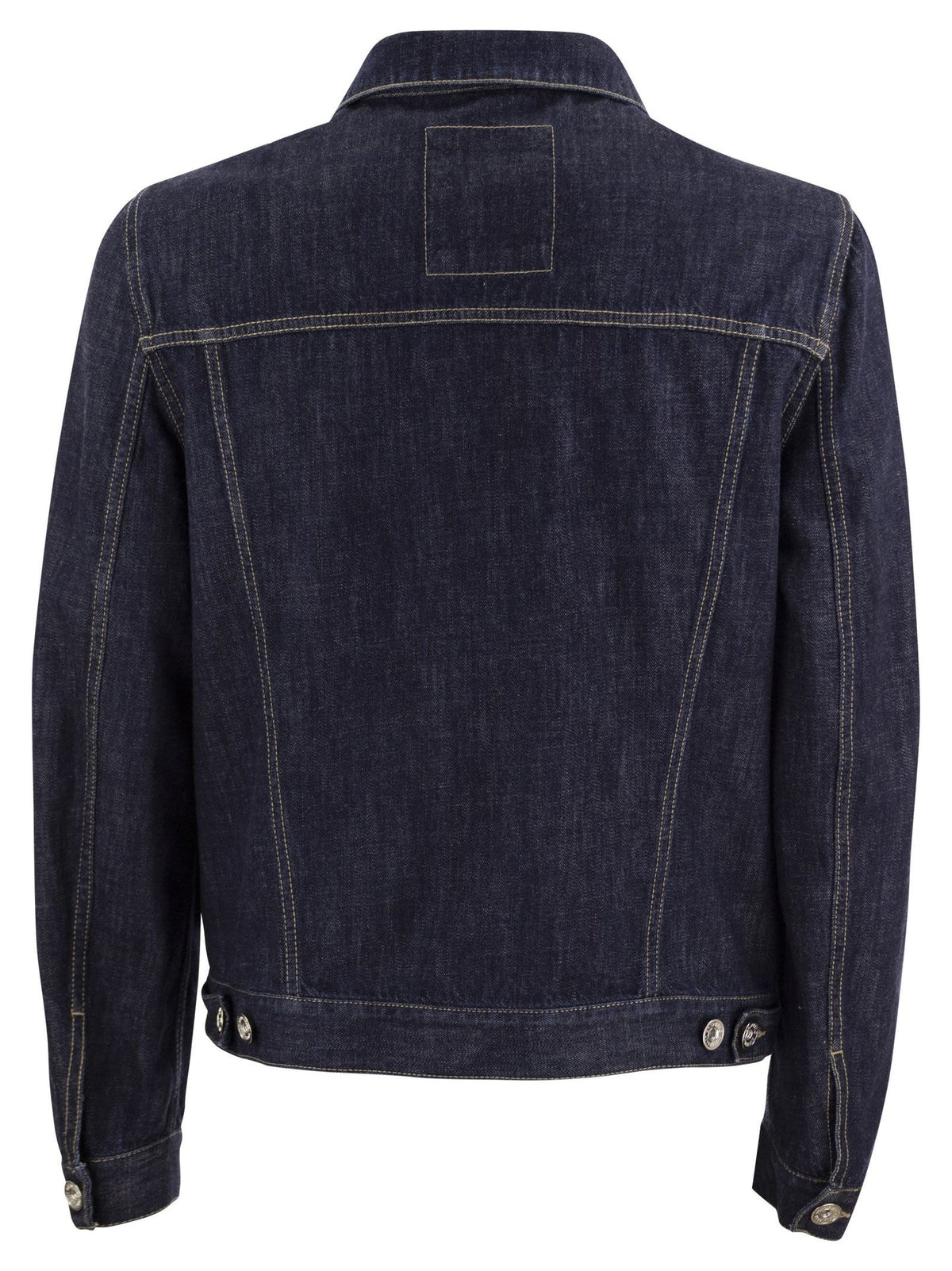 BRUNELLO CUCINELLI MEN'S DARK BLUE DENIM JACKET