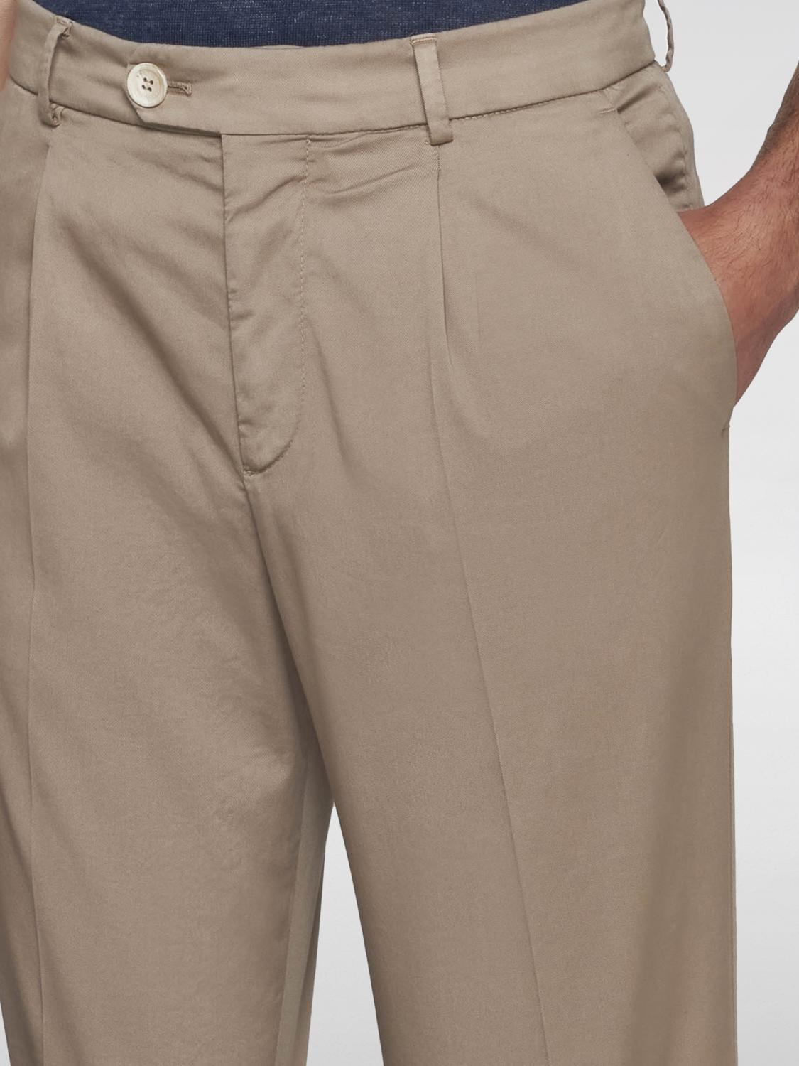 BRUNELLO CUCINELLI MEN'S CIGAR TAILORED TROUSERS