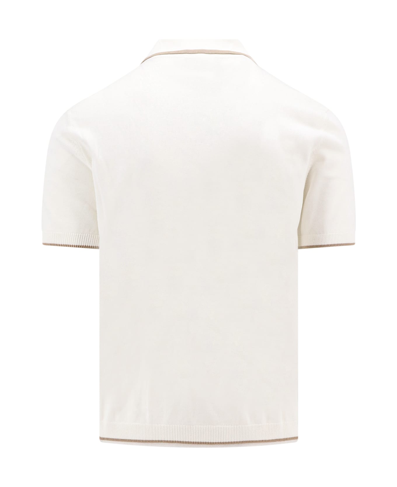 BRUNELLO CUCINELLI MEN'S CREAM SHORT-SLEEVE KNIT CARDIGAN