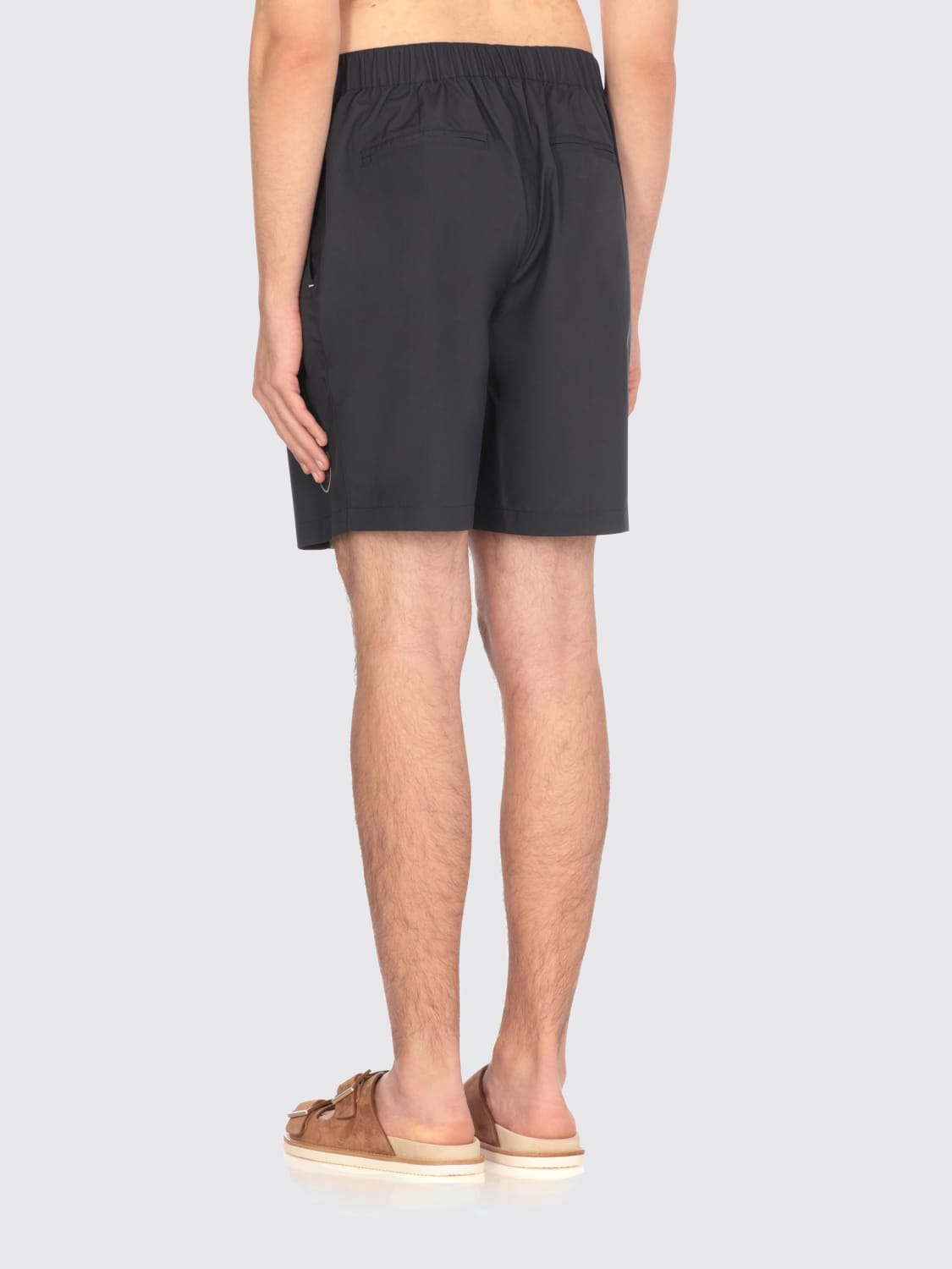 BRUNELLO CUCINELLI MEN'S DARK BLUE TAILORED SHORTS