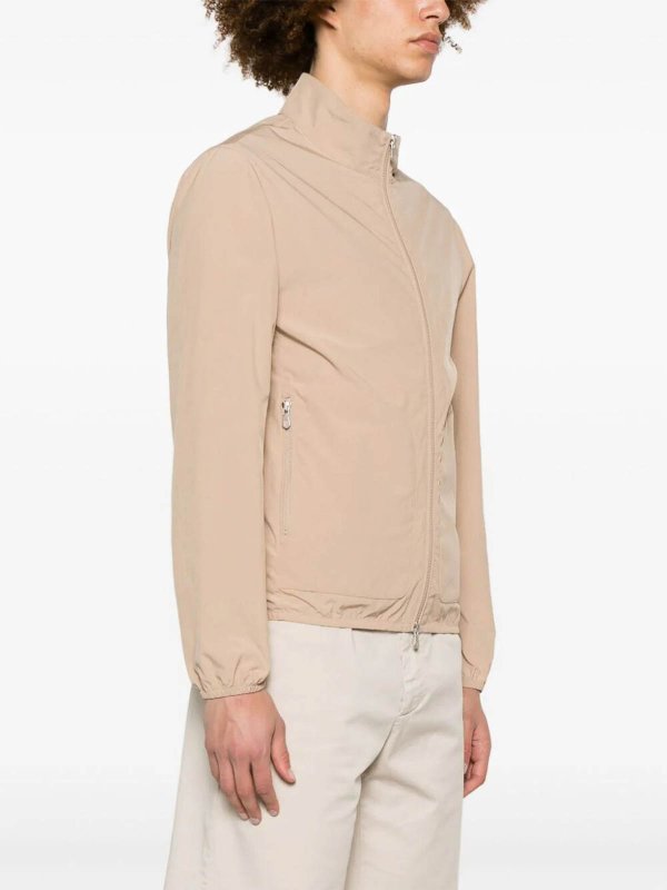 BRUNELLO CUCINELLI MEN'S BEIGE ZIP UP JACKET