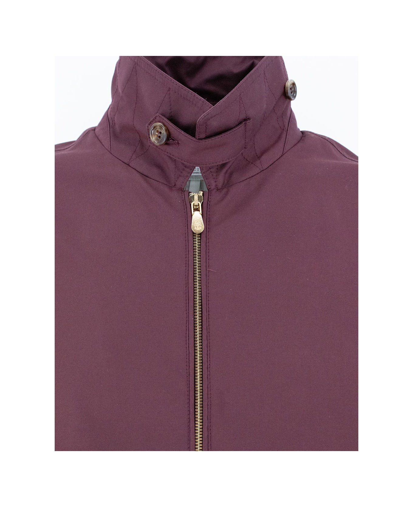 BRUNELLO CUCINELLI MEN'S RED ZIP-UP JACKET WITH HIGH COLLAR