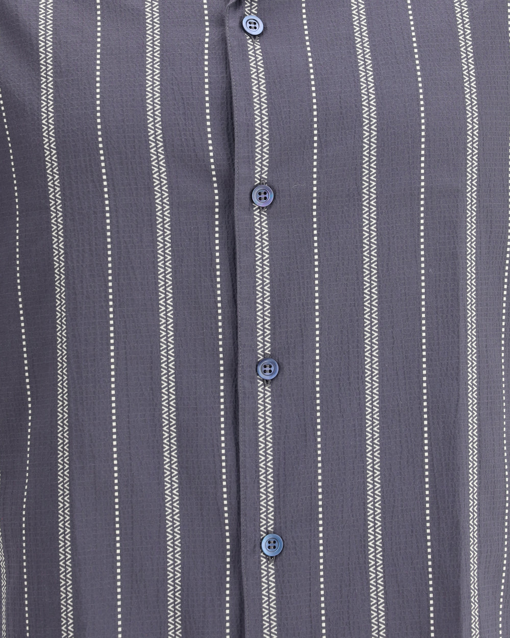 BRUNELLO CUCINELLI MEN'S BLUE STRIPED SHORT SLEEVE SHIRT