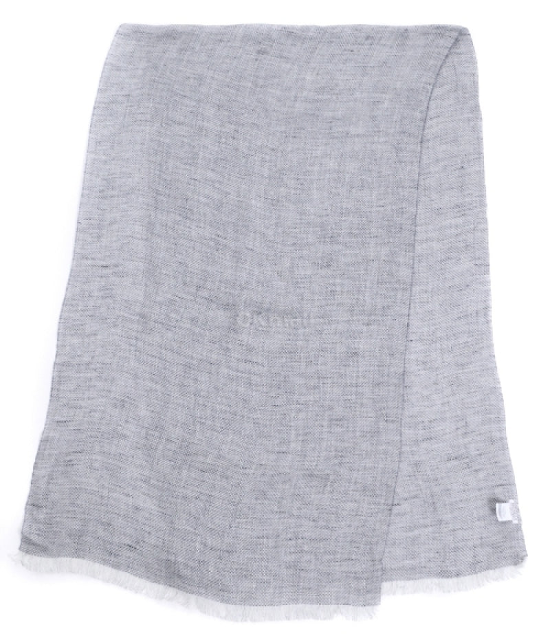 BRUNELLO CUCINELLI MEN'S GRAY LINEN SCARF