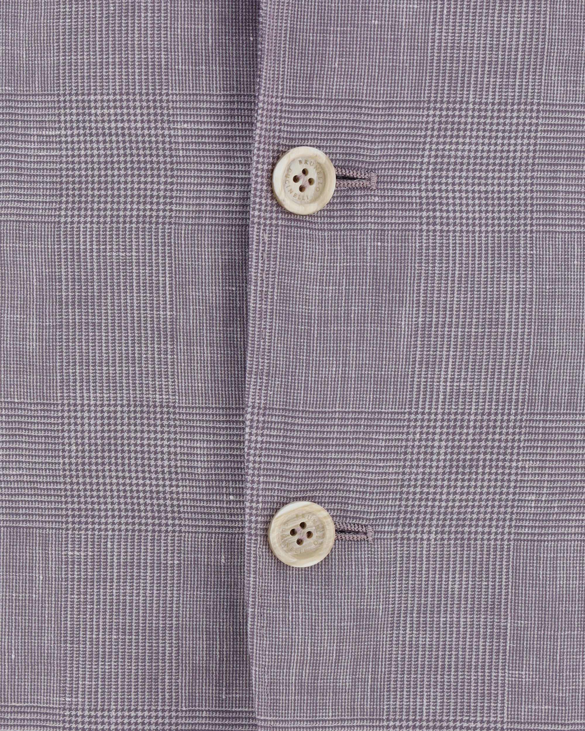 BRUNELLO CUCINELLI MEN'S LAVENDER WOOL LINEN BLAZER