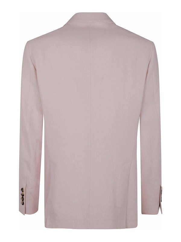 BRUNELLO CUCINELLI MEN'S LIGHT PINK LINEN SUIT