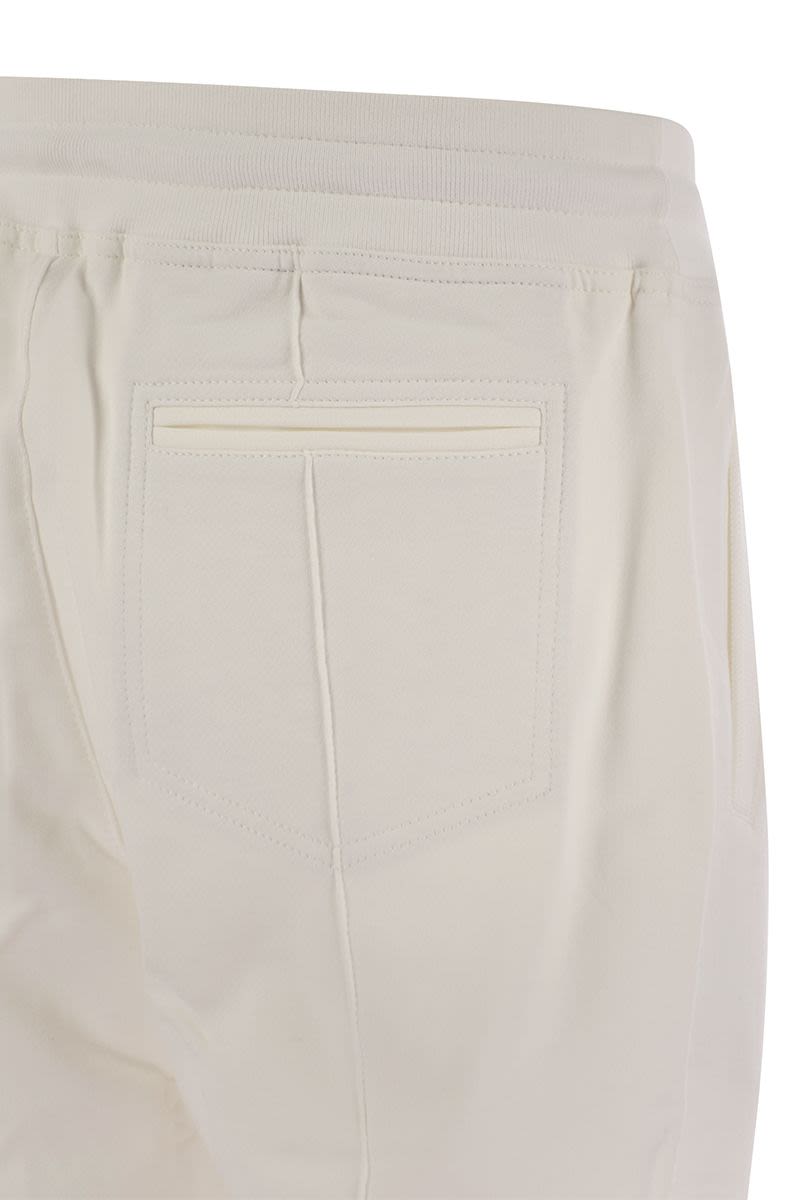 BRUNELLO CUCINELLI MEN'S OFF-WHITE TAILORED JOGGER PANTS