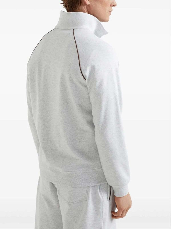 BRUNELLO CUCINELLI MEN'S PEARL ZIP-UP TRACK JACKET
