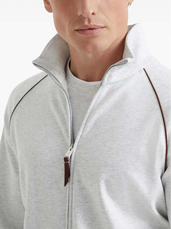BRUNELLO CUCINELLI MEN'S PEARL ZIP-UP TRACK JACKET